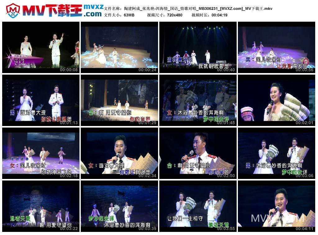 陶建阿成_张兆艳-洱海情_国语_情歌对唱_MB306231